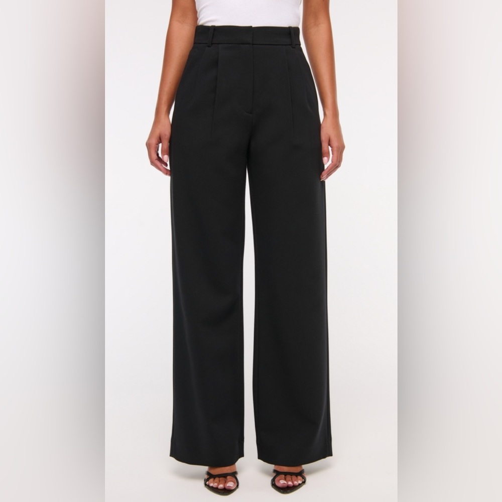 Abercrombie black wide leg trousers
